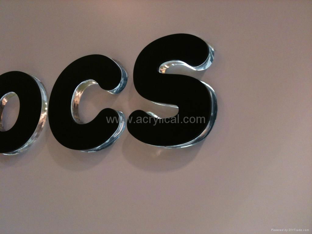 Wall mounted custom acrylic led light letter sign for retail store