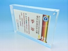 Acrylic photo frame,acrylic block sign holder vertical/horizontal measures 4x6"
