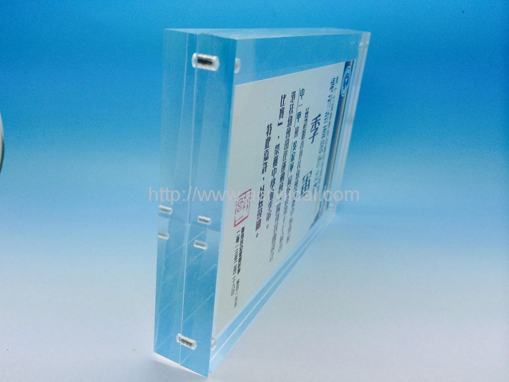 Acrylic photo frame,acrylic block sign holder vertical/horizontal measures 4x6" 2