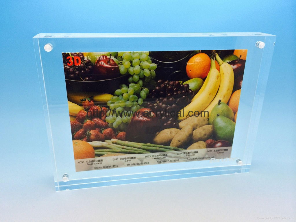 Acrylic photo frame,acrylic picture frame 12+12mm,The Heavy Magnetic Picture Frame preserves your photo between heavy sheets of clear acrylic that are held together by magnetic corners. Can be used vertically or horizontally and available in three sizes:2-1/2 X 3-1/2 X 3/4, 3 1/2'', 3 1/2'' x 5'', 4'' x 6'', 5'' x 7''.