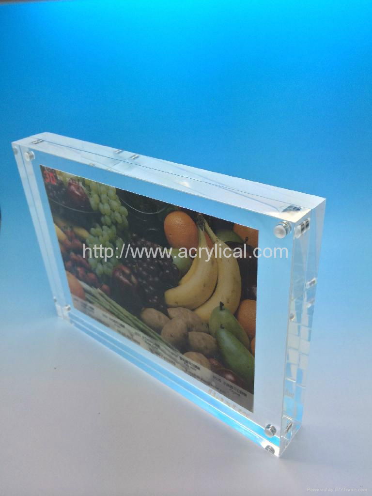 acrylic block sign holder vertical/horizontal measures 4x7