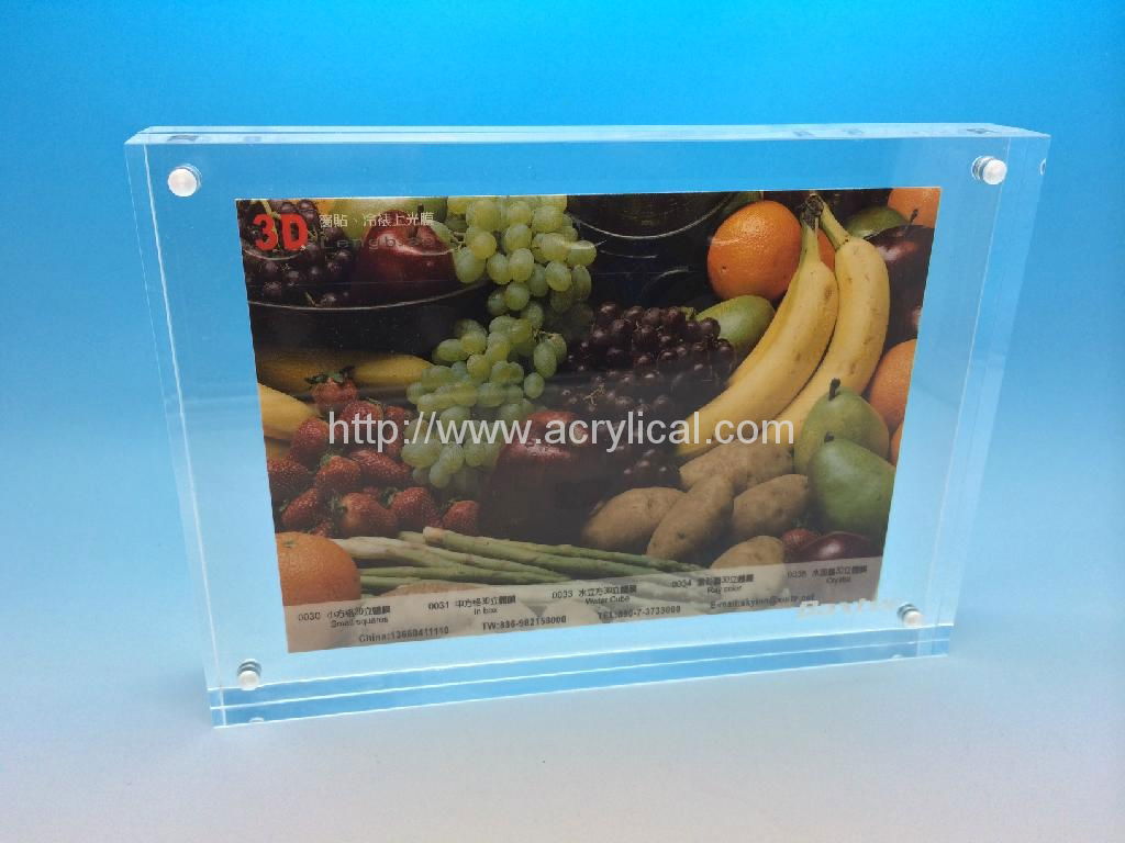 acrylic block sign holder vertical/horizontal measures 4x7