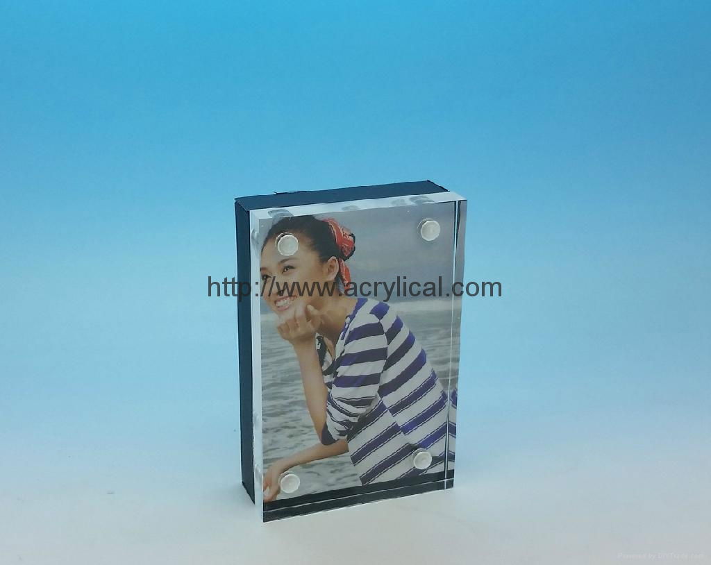 acrylic photo frame,acrylic block sign holder vertical/horizontal measures 2R