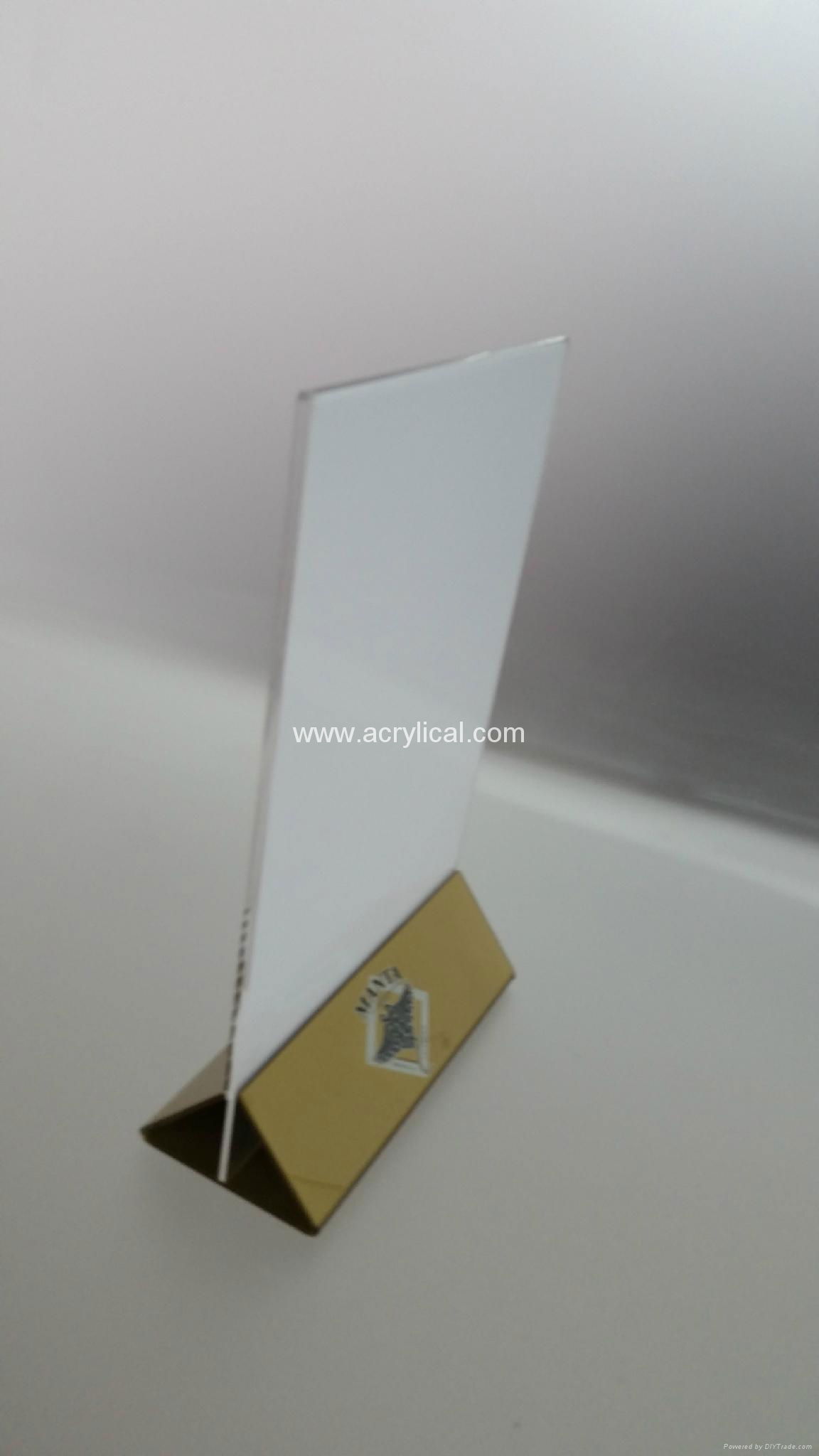 acrylic menu holder