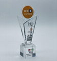  Acrylic Award Trophy with Custom Engraved Logo