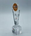  Acrylic Award Trophy with Custom Engraved Logo