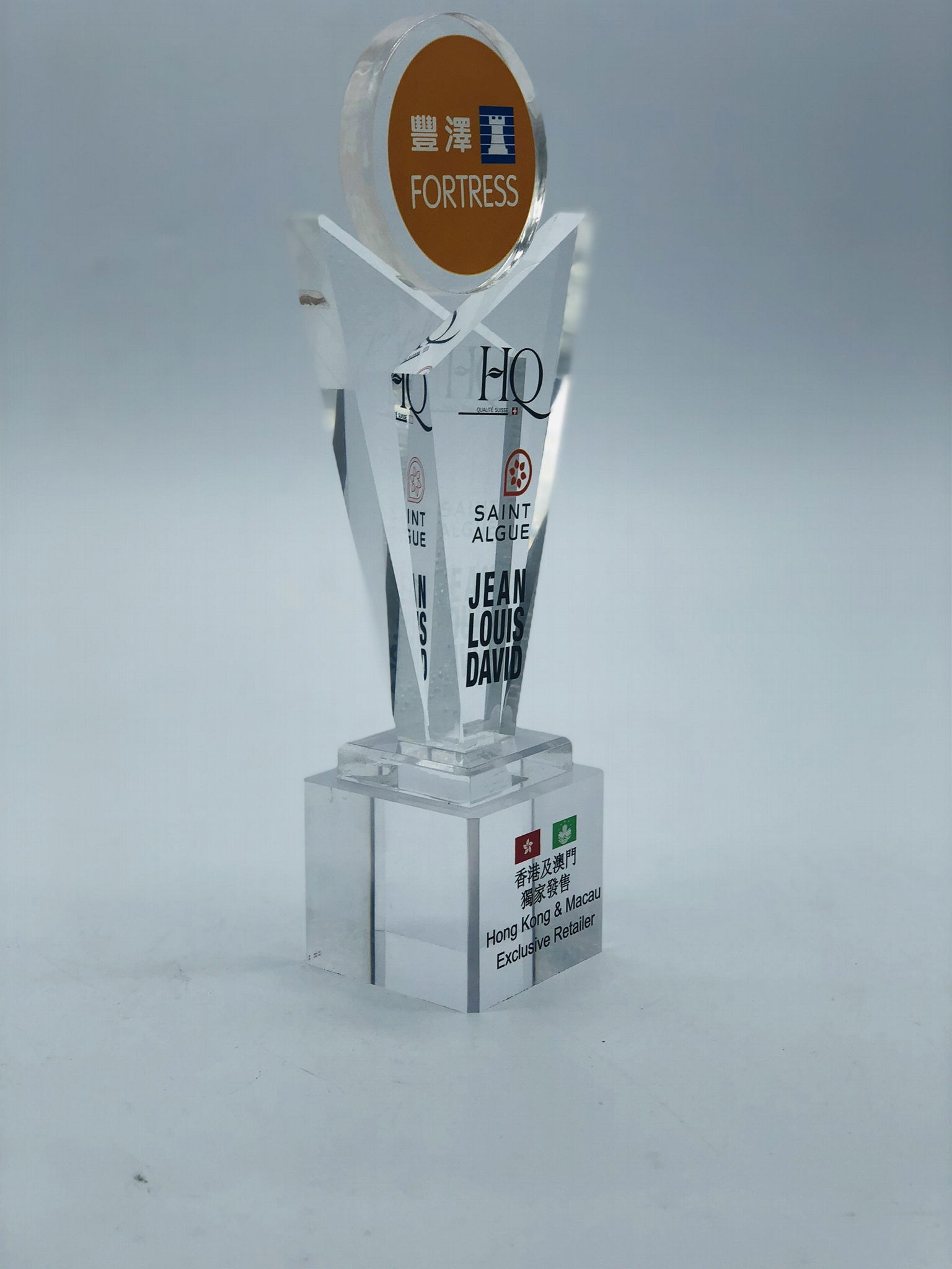 Custom Clear Acrylic trophy base crystal plaques designEngraving Letter Plaque Plexiglass Award for business Souvenir