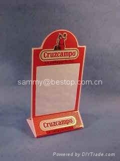 acrylic menu holder/table stands/table tent/SIGN  HOLDER