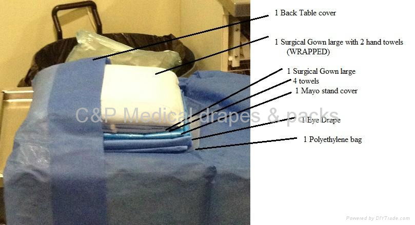 Ophthalmic Surgical Drapes Pack 4