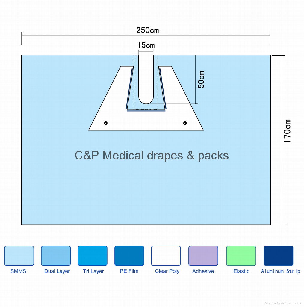 Waterproof Single Use Shoulder Arthroscopy Surgical  Drape Sheet 5