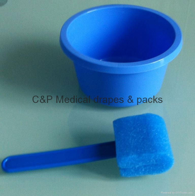 Patient disinfection kit /  PVC bowl + medical swab  