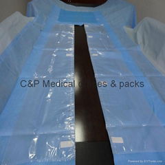 Disposable Sterile Cardiovascular Spilt T Drape