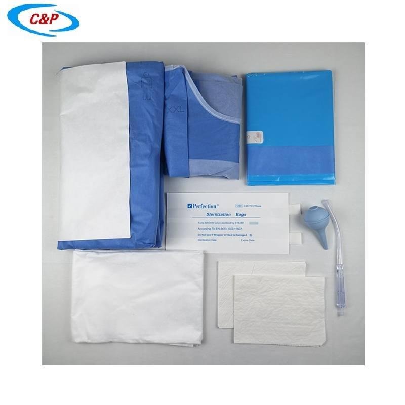 Sterile Disposable Gynecology C-section Surgical Drape Pack