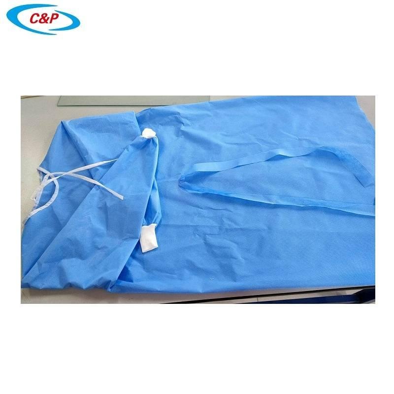 Disposable Non woven AAMI Level 2 Isolation Gown 3