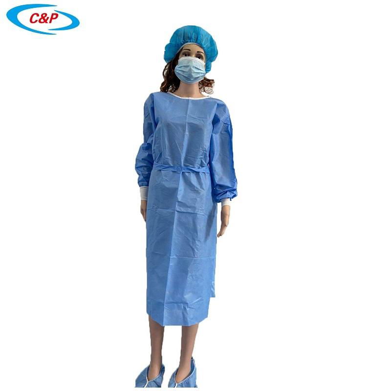 Disposable Non woven AAMI Level 2 Isolation Gown