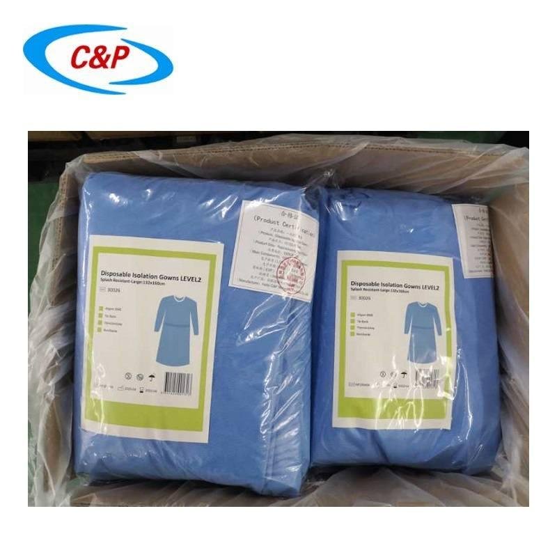 Disposable Non woven AAMI Level 2 Isolation Gown 8
