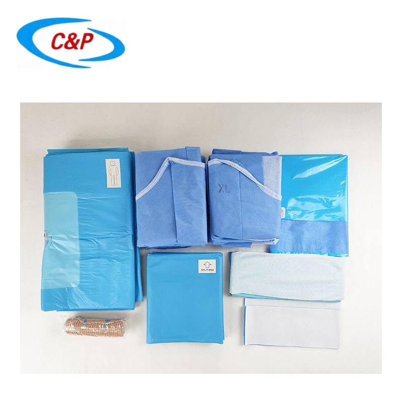 Disposable Orthopedic Knee Arthroscopy Surgery Drape Pack Kit With Gown 1