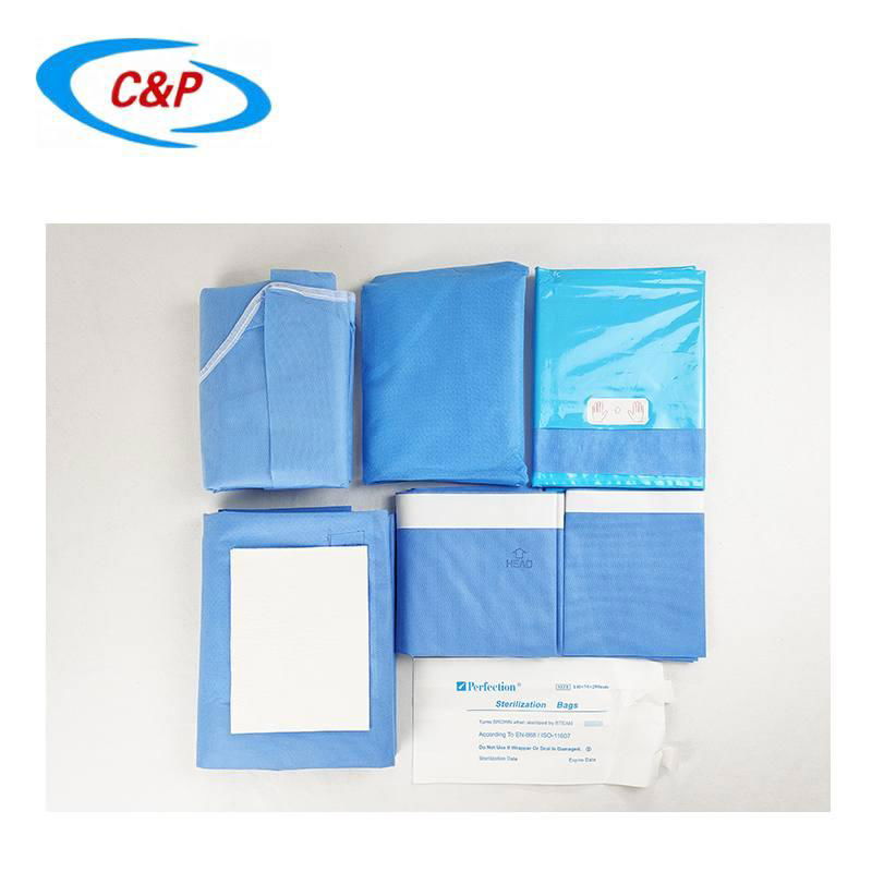 Disposable Blue Sterile Ophthalmic Surgical Drape Pack