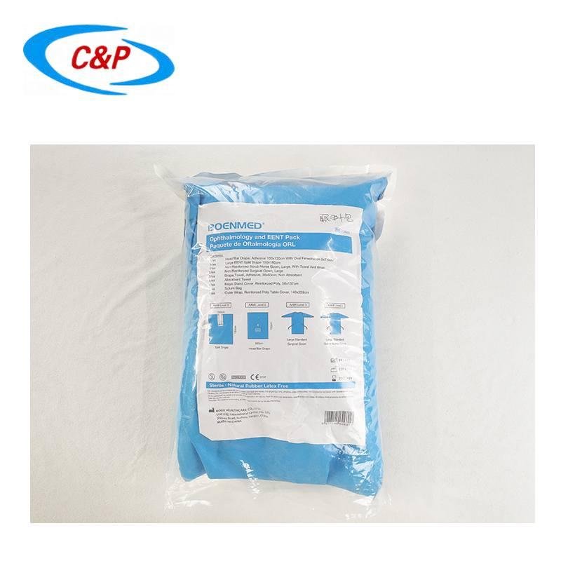 Disposable Blue Sterile Ophthalmic Surgical Drape Pack 8