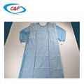 Three Resistance Wood Pulp Surgical Gown With Knitted Cuff