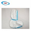 Disposable Microporous Water Resistant Non Woven Boot Cover with Blue Tape 3