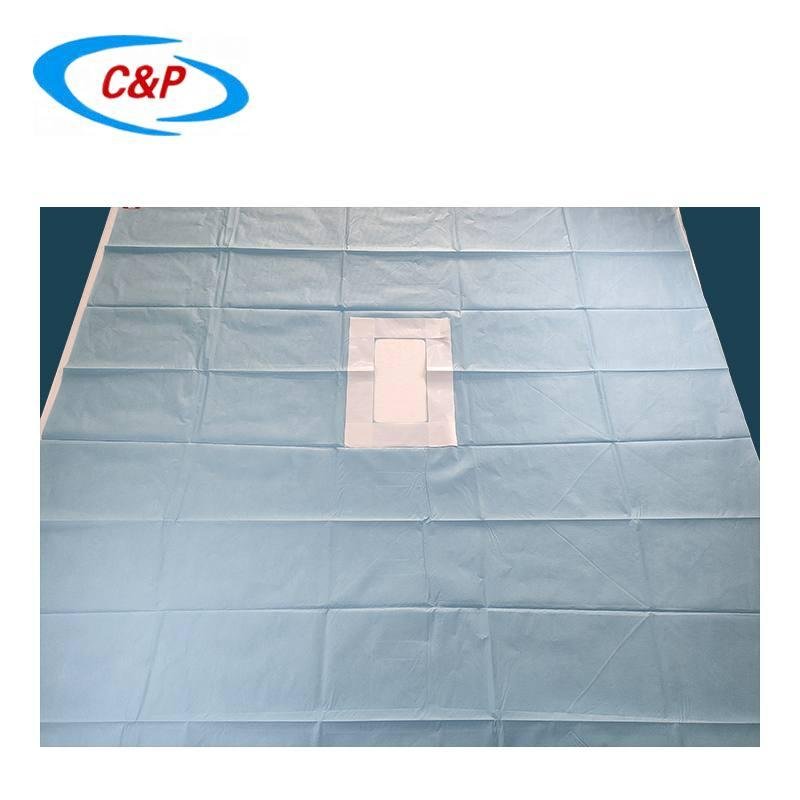 SMS Nonwoven Adhesive Surgical Drape Sheet with Fenestration 1