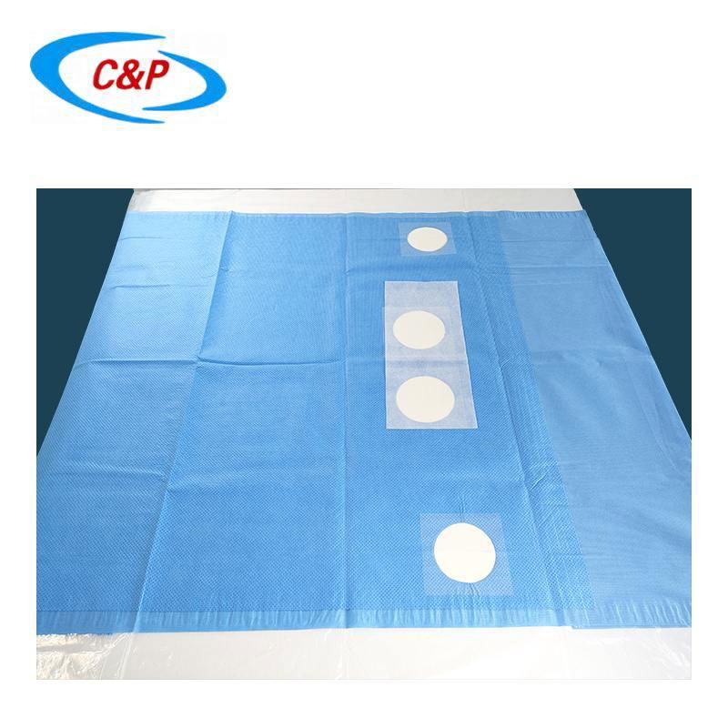 Medical Femoral Angiography Surgical Drapes with Clear PE Panels 2