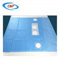 Medical Femoral Angiography Surgical Drapes with Clear PE Panels