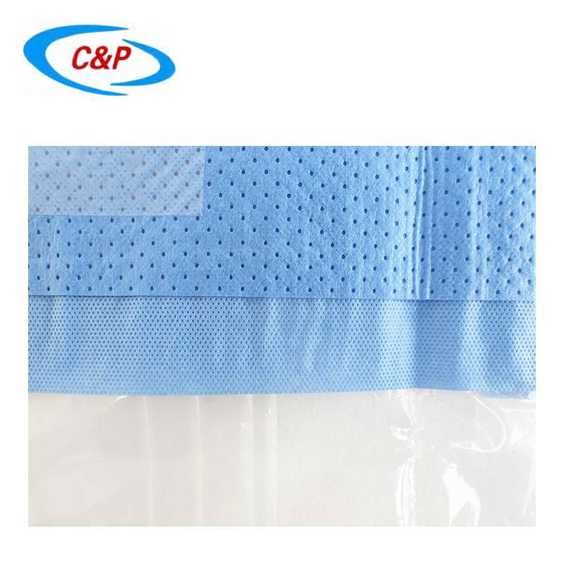 Medical Femoral Angiography Surgical Drapes with Clear PE Panels 4