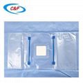 Hospital Disposable Ophthalmology Surgical Drape with Fluid Collection Pouch