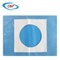 PE Nonwoven Transparent Surgical Fenestrated Sterile Drape with Adhesive 3