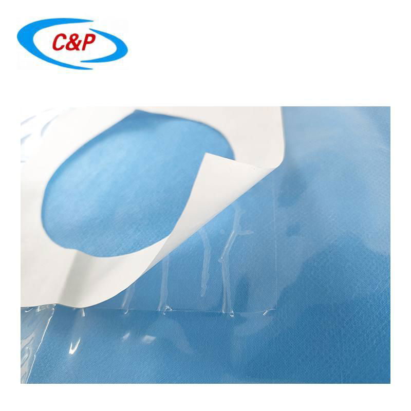 PE Nonwoven Transparent Surgical Fenestrated Sterile Drape with Adhesive 2