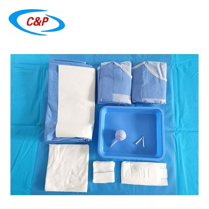 Medical Consumables Sterile Cesarean C-section Delivery Pack With Surgical Gowns