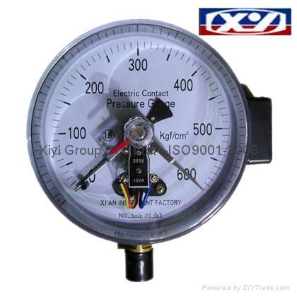 pressure gauge with electric contact