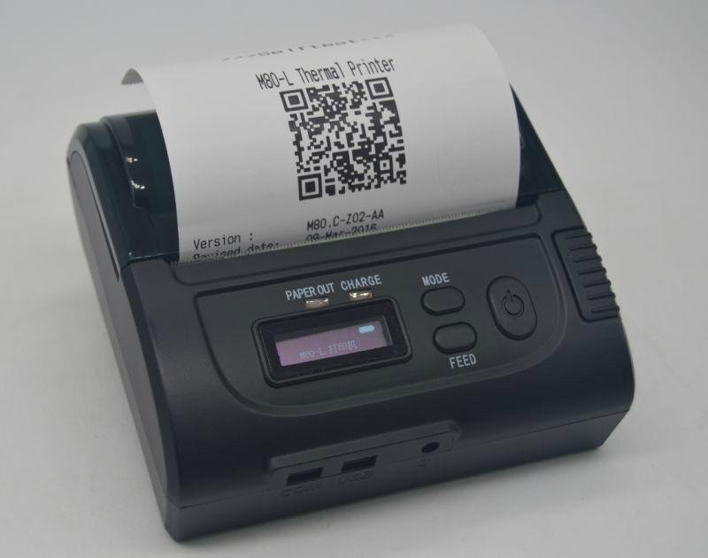 POS-8002 80mm Bluetooth 4.0 thermal printer portable USB bill printer