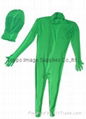 Chromakey green body suit