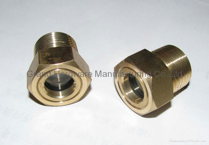 Brass oil level sight glass NPT 