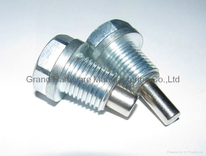 steel oil drain plug with magnet
