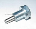 steel oil drain plug with magnet