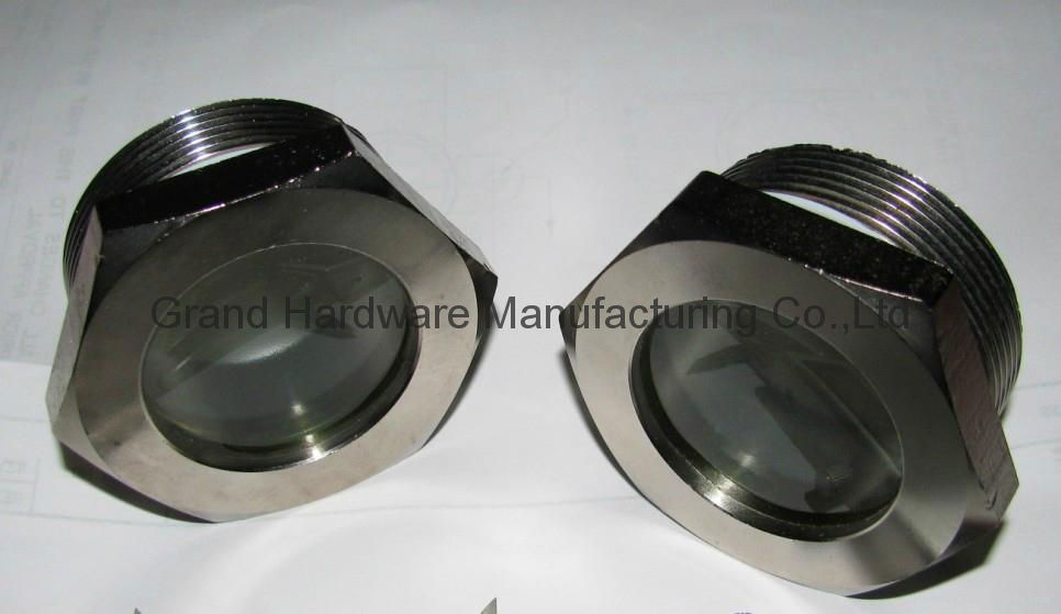 SAE Thread 1-1/2"-18 UNF Fused Metal sight glass windows 2