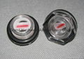 Plastic oil level sight window glass plug indicator