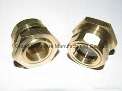 Brass Sight Windows  UNF 3/4-16 with locking nut