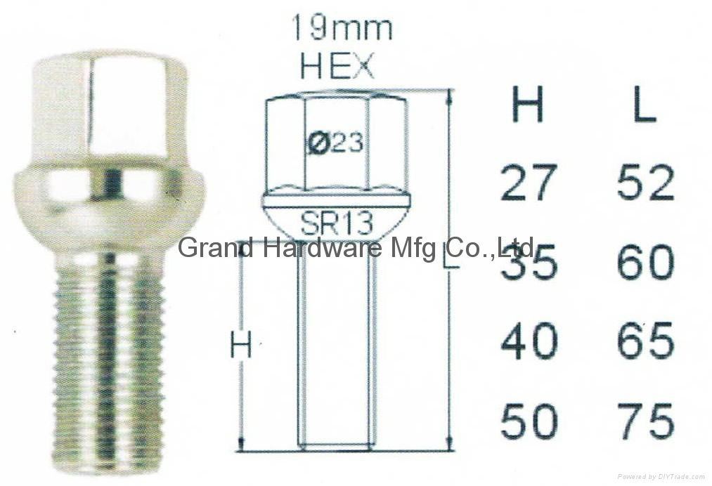 Automotive wheel bolts 5