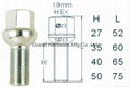 Automotive wheel bolts 5