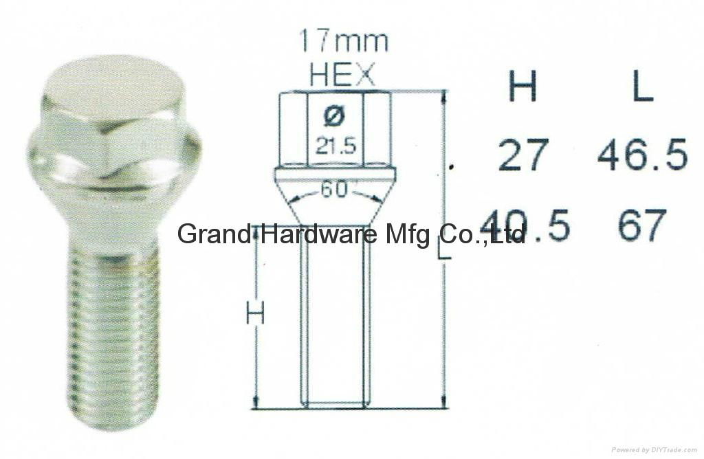 Truck wheel bolts 3