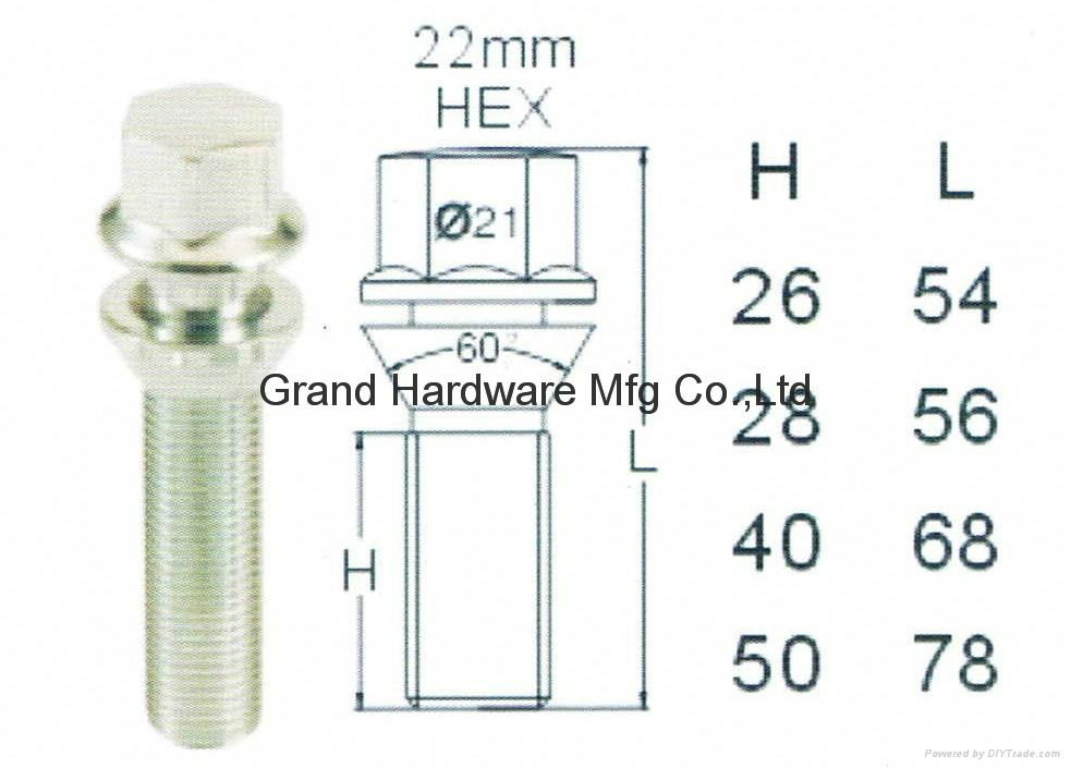 Truck wheel bolts 5