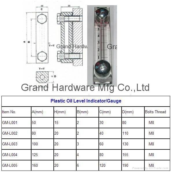 Plastic oil level indicator,plastic level gauge 2