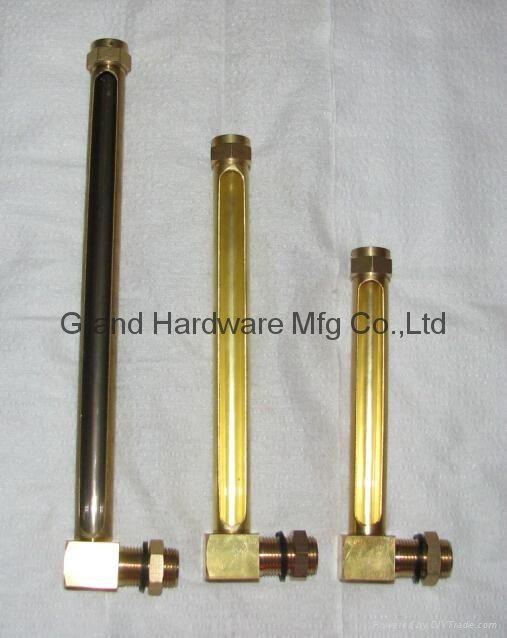 tubular brass oil level gauge NPT BSP 1/2