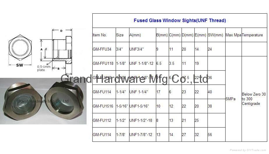 2" NPT Screw compressor Steel Sintered Sight Glass Nickel plated 3