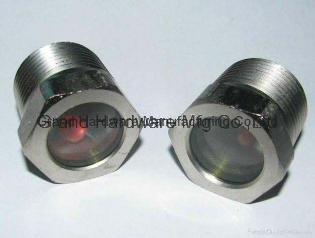 2" NPT Screw compressor Steel Sintered Sight Glass Nickel plated 4